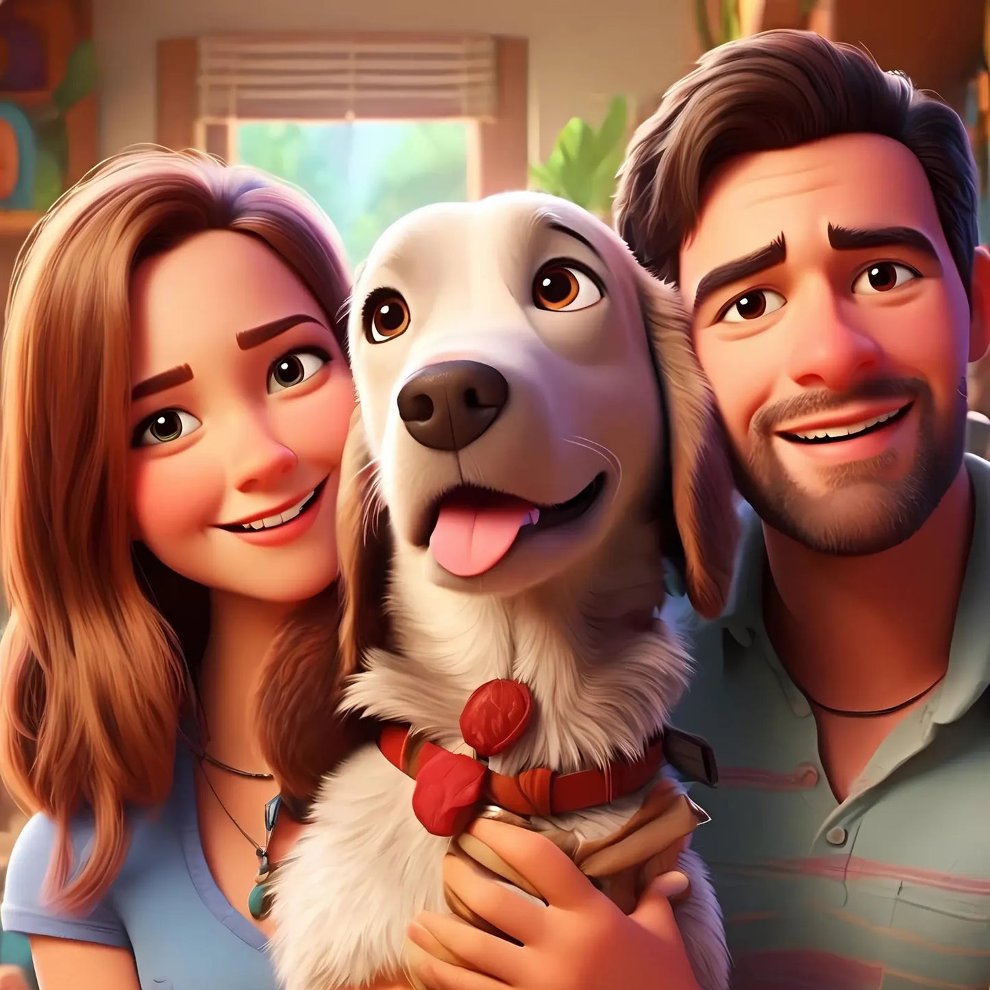 Retrato de Pareja Estilo Pixar – Tu Historia de Amor en Versión Animada