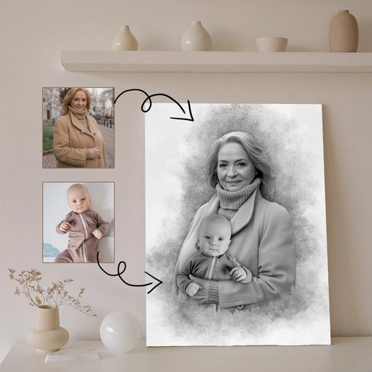Retrato Memorial – Añade a un Ser Querido Fallecido a tu Foto Familiar