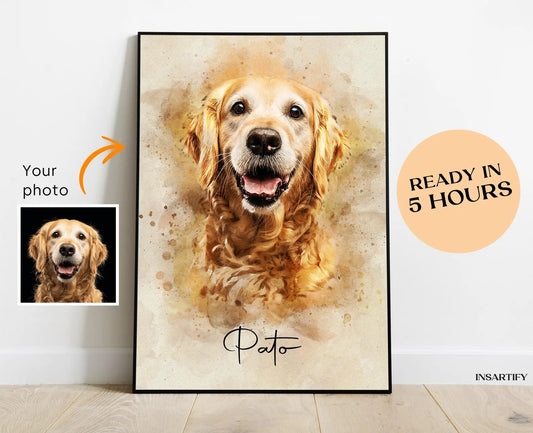 Retrato Personalizado de Mascota – Ilustración Digital desde tu Foto